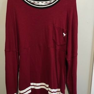 Pink crew neck sweatshirt